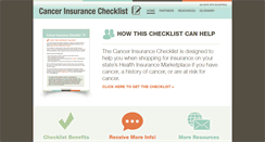 Desktop Screenshot of cancerinsurancechecklist.org